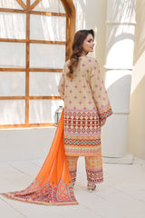 ZZ-UN-26010 Sunset Folk Bloom Unstitched 3-Piece Lawn