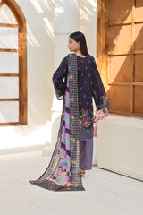 ZZ-UN-26015 Unstitched Printed Lawn 3 Piece