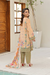 ZZ-UN-26016 Pastel Floral Printed 3-Piece Lawn