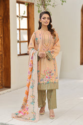 ZZ-UN-26016 Pastel Floral Printed 3-Piece Lawn
