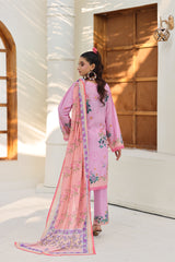ZZ-UN-26002 – Blush Pink Floral 3-Piece Printed Lawn