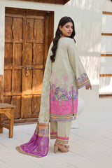 ZZ-UN-26005 Floral Veil Unstitched 3-Piece Printed Lawn