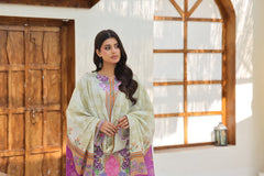 ZZ-UN-26005 Floral Veil Unstitched 3-Piece Printed Lawn