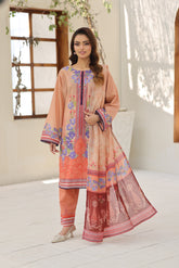 ZZ-UN-26004 Unstitched 3PC Lawn Suit