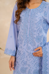 Embroidered Lawn 3-Piece Powder Blue ZZ-EMB-26040