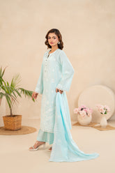 Embroidered Lawn 3-Piece Aqua Tint ZZ-EMB-26043