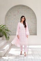 Rose Whisper Embroidered Lawn 3-Piece | ZZ-EMB-26036