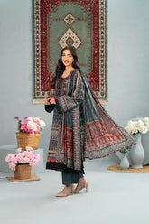 Charcoal Heritage Unstitched 3-Piece ZZ-DK-26044