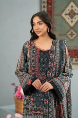 Charcoal Heritage Unstitched 3-Piece ZZ-DK-26044