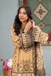 Unstitched 3 piece Print + Embroidery