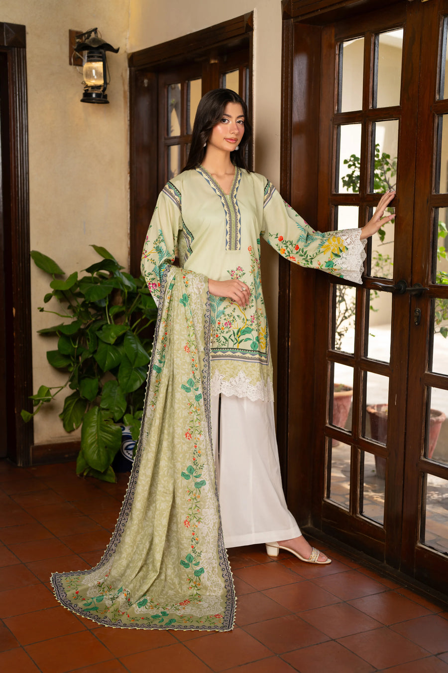 Sage Reverie | 3 Piece Printed Suit