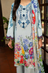 Azure Garden | 3 Piece Printed Suit