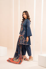 Elegant Bloom (Navy Blue) 3-piece