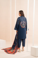 Elegant Bloom (Navy Blue) 3-piece