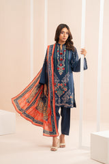 Elegant Bloom (Navy Blue) 3-piece