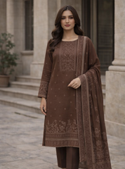 ZZ-JQ-26030 Cocoa Weave – Jacquard Unstitched 3-Piece Suit