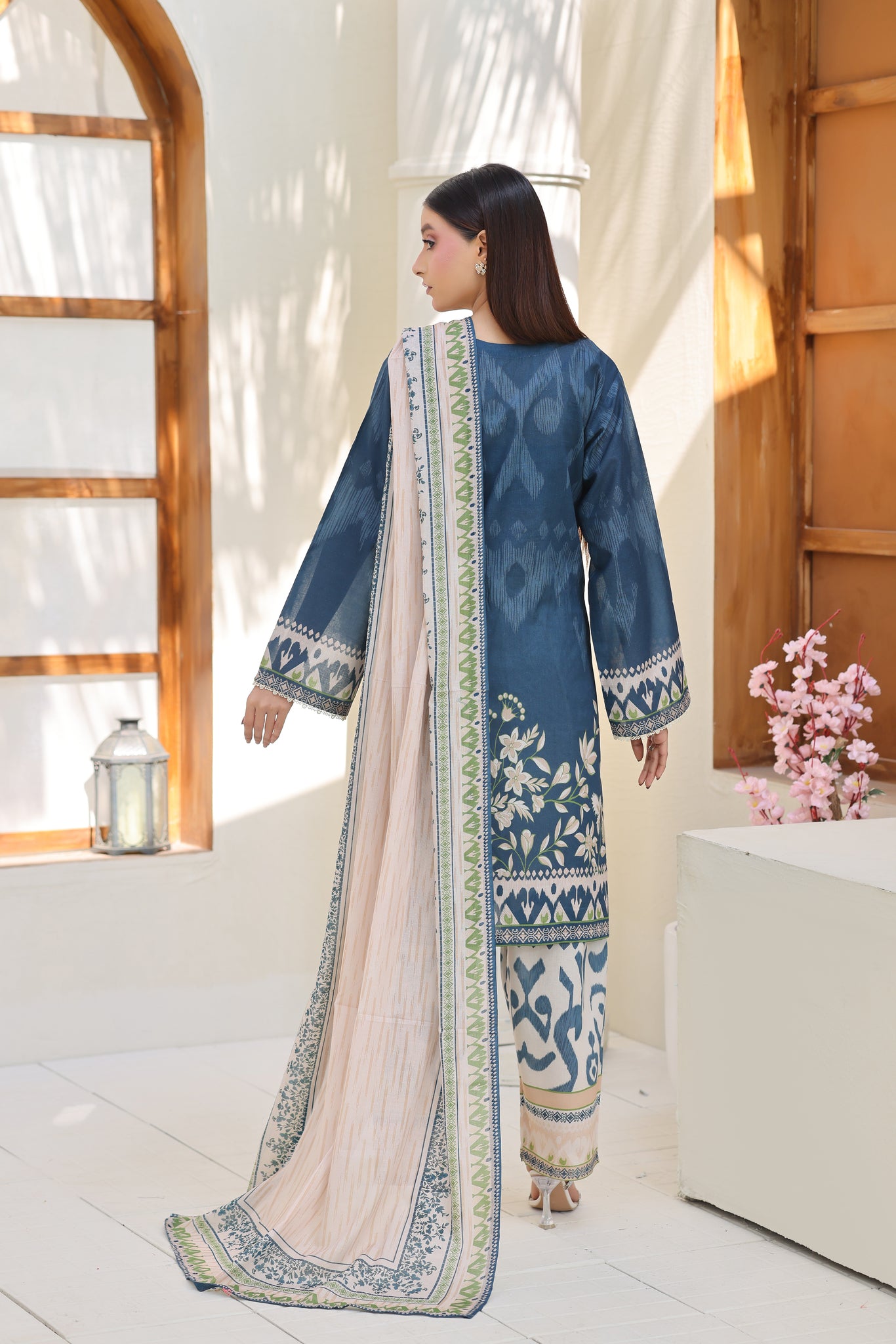 ZZ-UN-26021 Indigo Heritage  Unstitched Printed 3-Piece Lawn