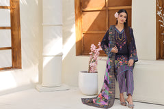ZZ-UN-26015 Unstitched Printed Lawn 3 Piece