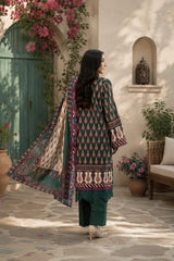 Emerald Paisley Unstitched 3-Piece ZZ-DK-26049