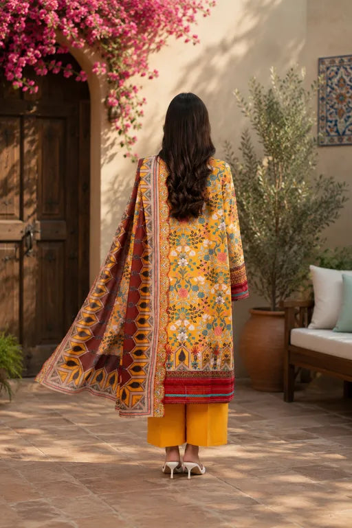 Saffron Souk Unstitched 3-Piece ZZ-DK-26052
