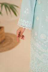 Embroidered Lawn 3-Piece Aqua Tint  ZZ-EMB-26043