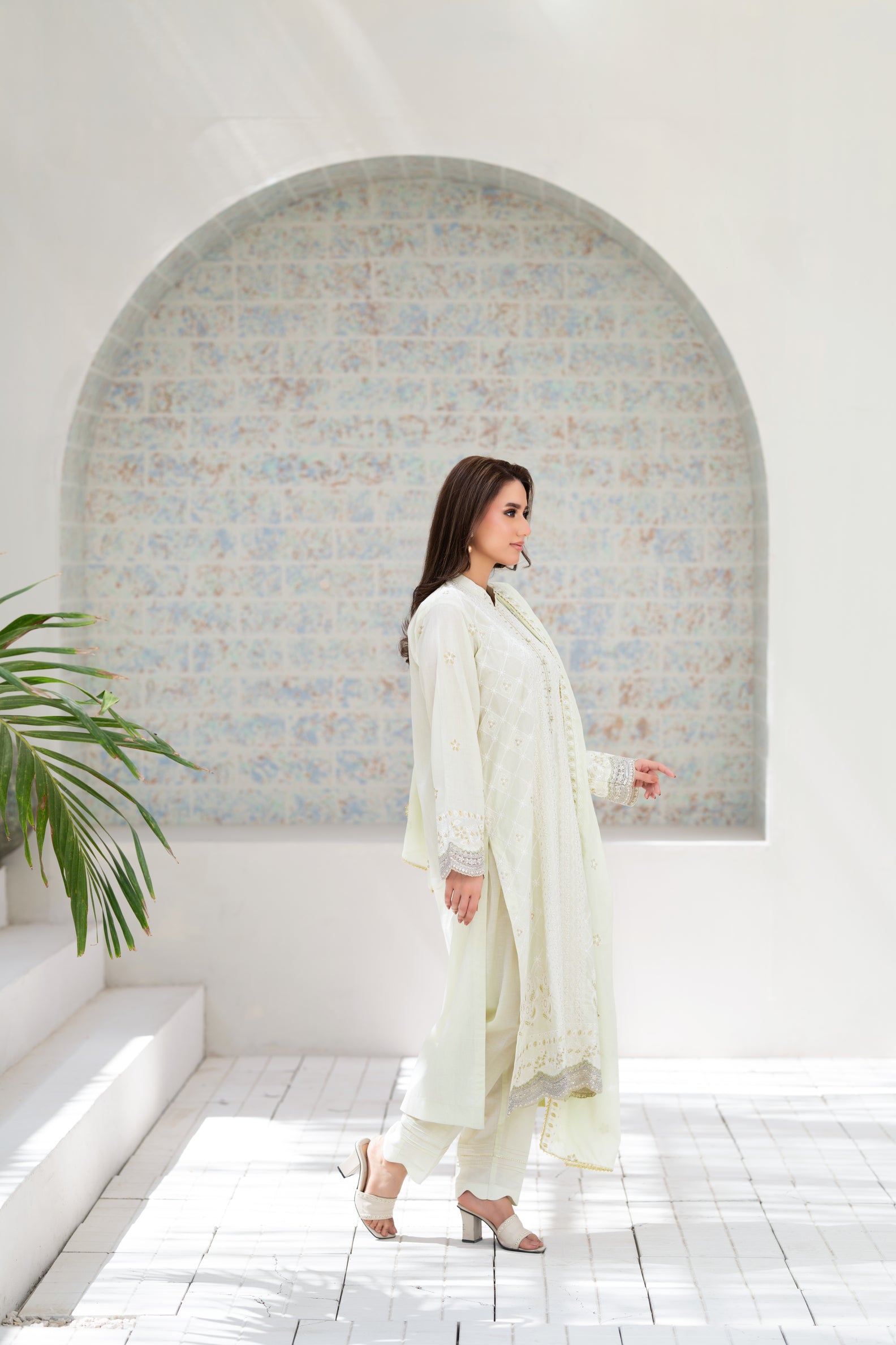 Mint Frost Embroidered Lawn 3-Piece | ZZ-EMB-26035