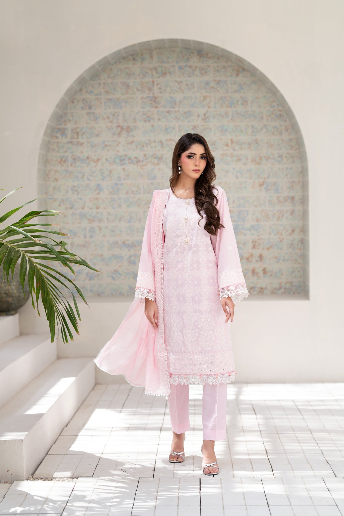Rose Whisper Embroidered Lawn 3-Piece | ZZ-EMB-26036