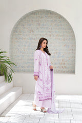 Lilac Aura Embroidered Lawn 3-Piece  ZZ-EMB-26037