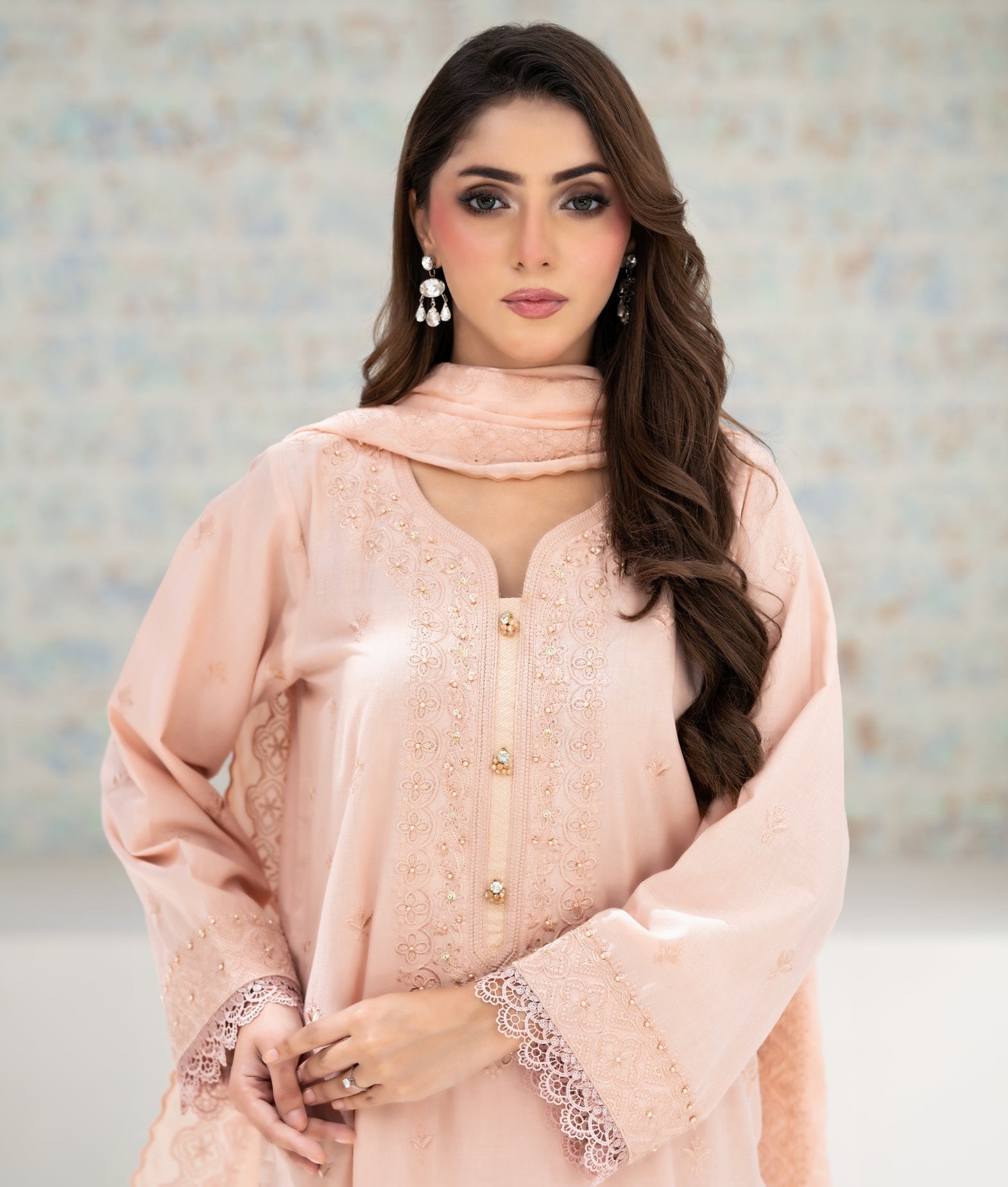 Blush Sand Embroidered Lawn 3-Piece ZZ-EMB-26038