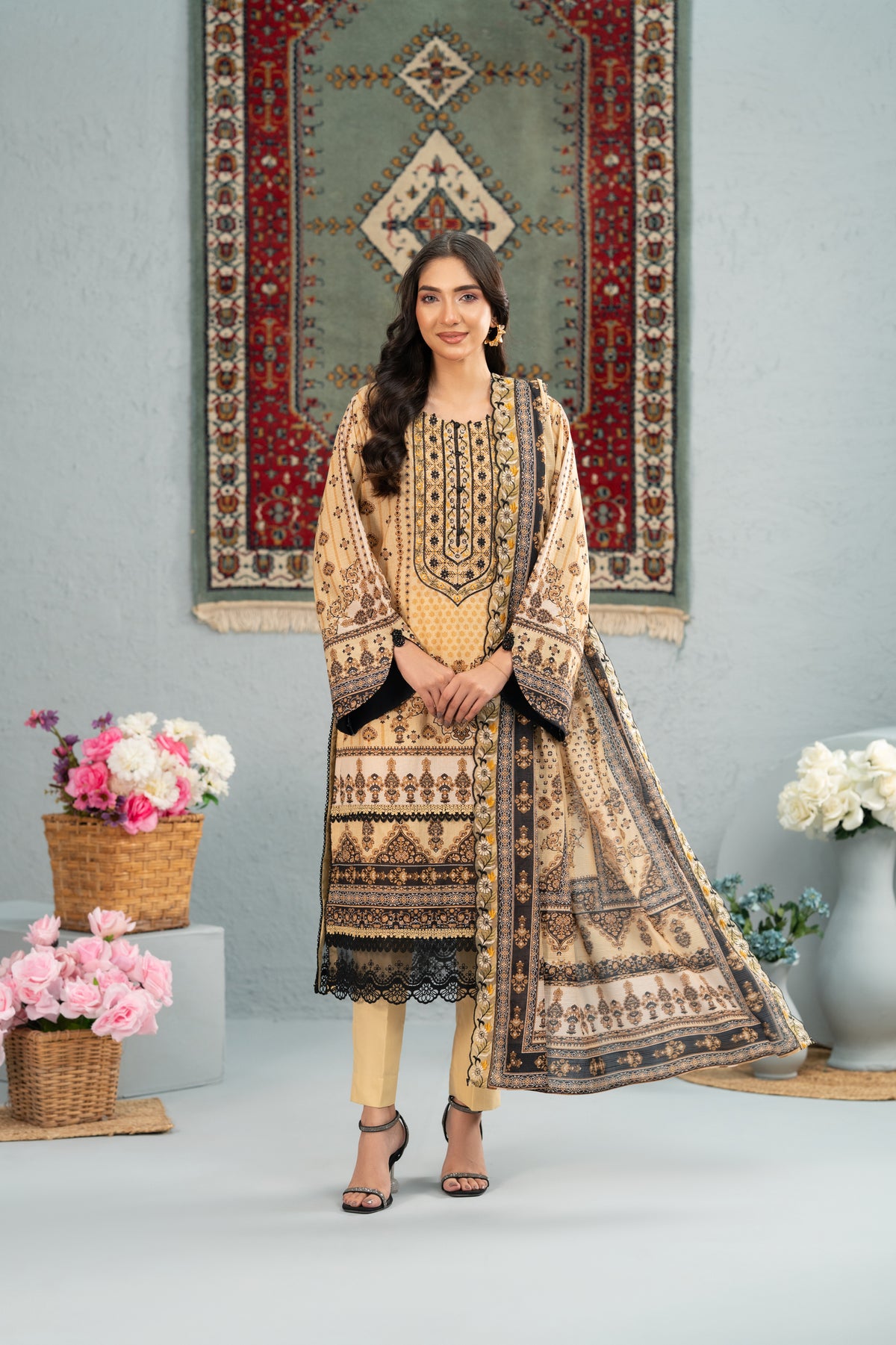 Desert Élan Print + Embroidery Unstitched 3-Piece ZZ-DK-26046