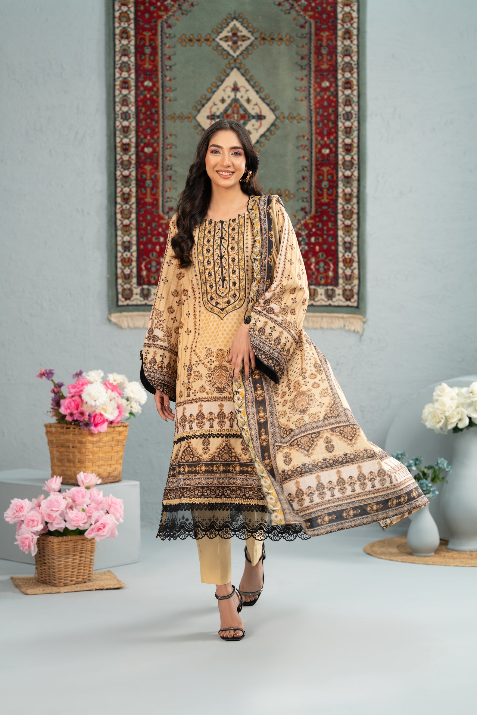 Desert Élan Print + Embroidery Unstitched 3-Piece ZZ-DK-26046