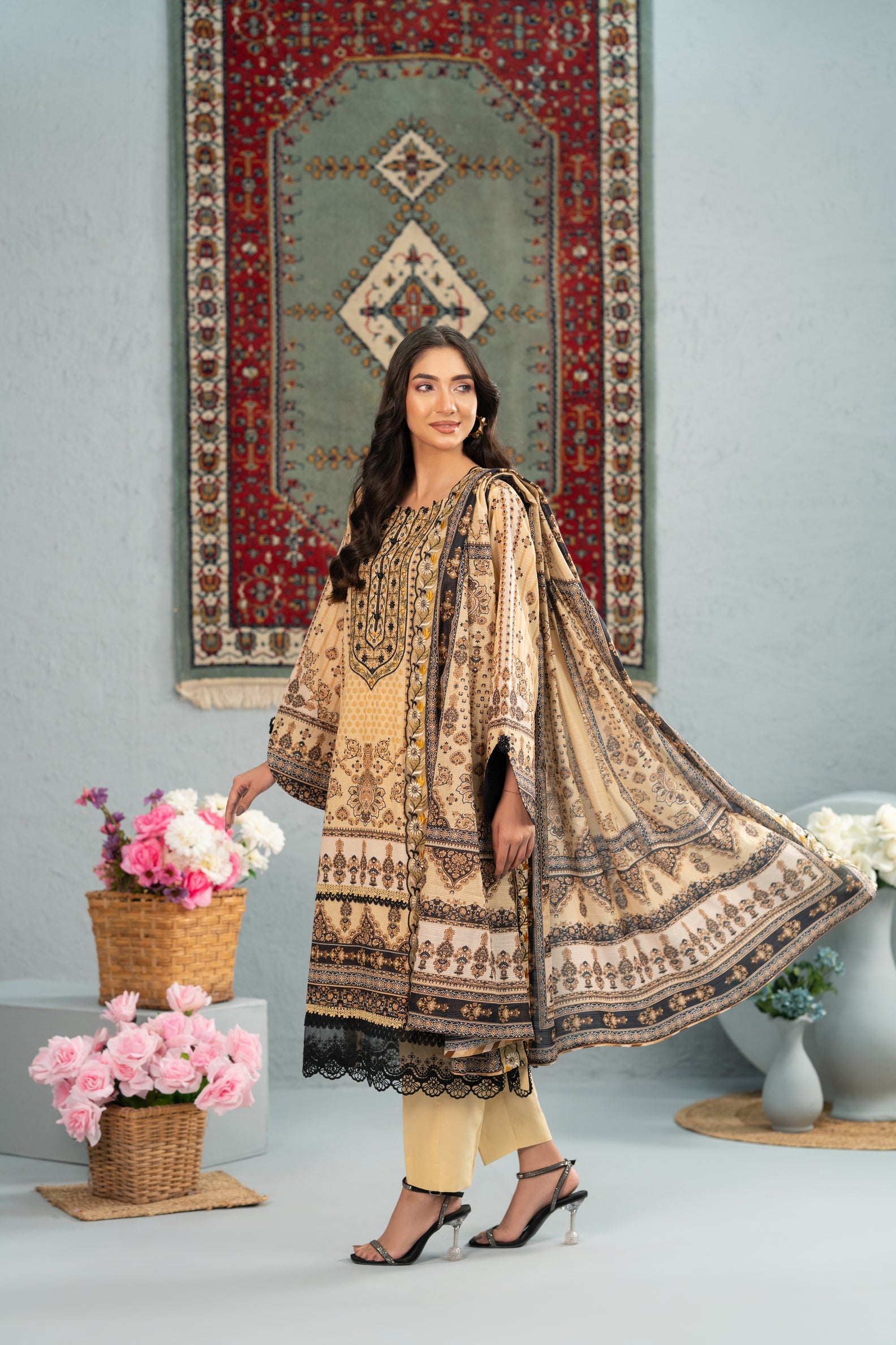 Desert Élan Print + Embroidery Unstitched 3-Piece ZZ-DK-26046
