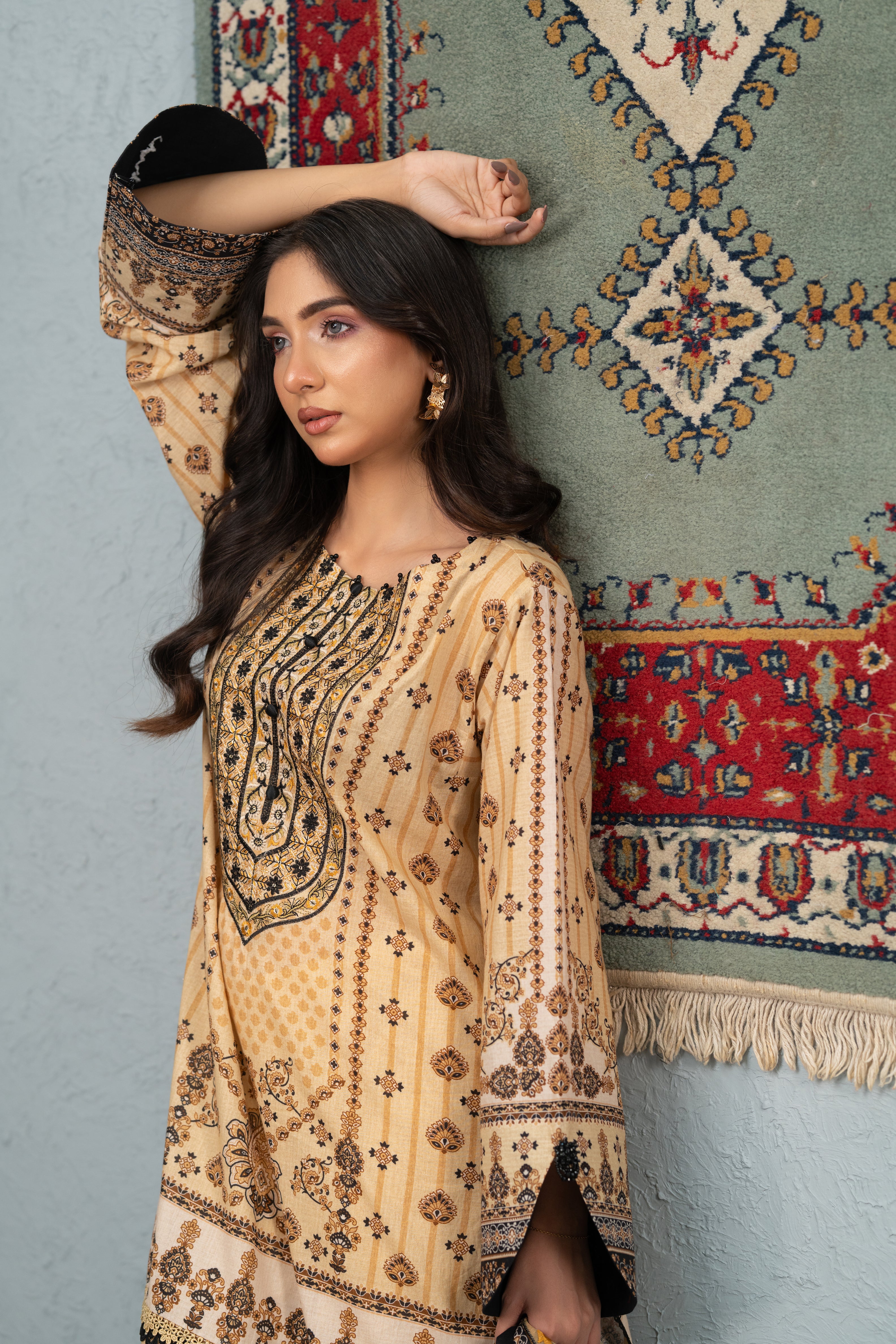 Desert Élan Print + Embroidery Unstitched 3-Piece ZZ-DK-26046