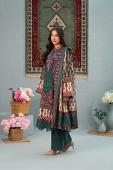 Emerald Paisley  Print + Embroidery Unstitched 3-Piece ZZ-DK-26049