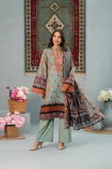 Print + Embroidery Unstitched 3-Piece ZZ-DK-26050