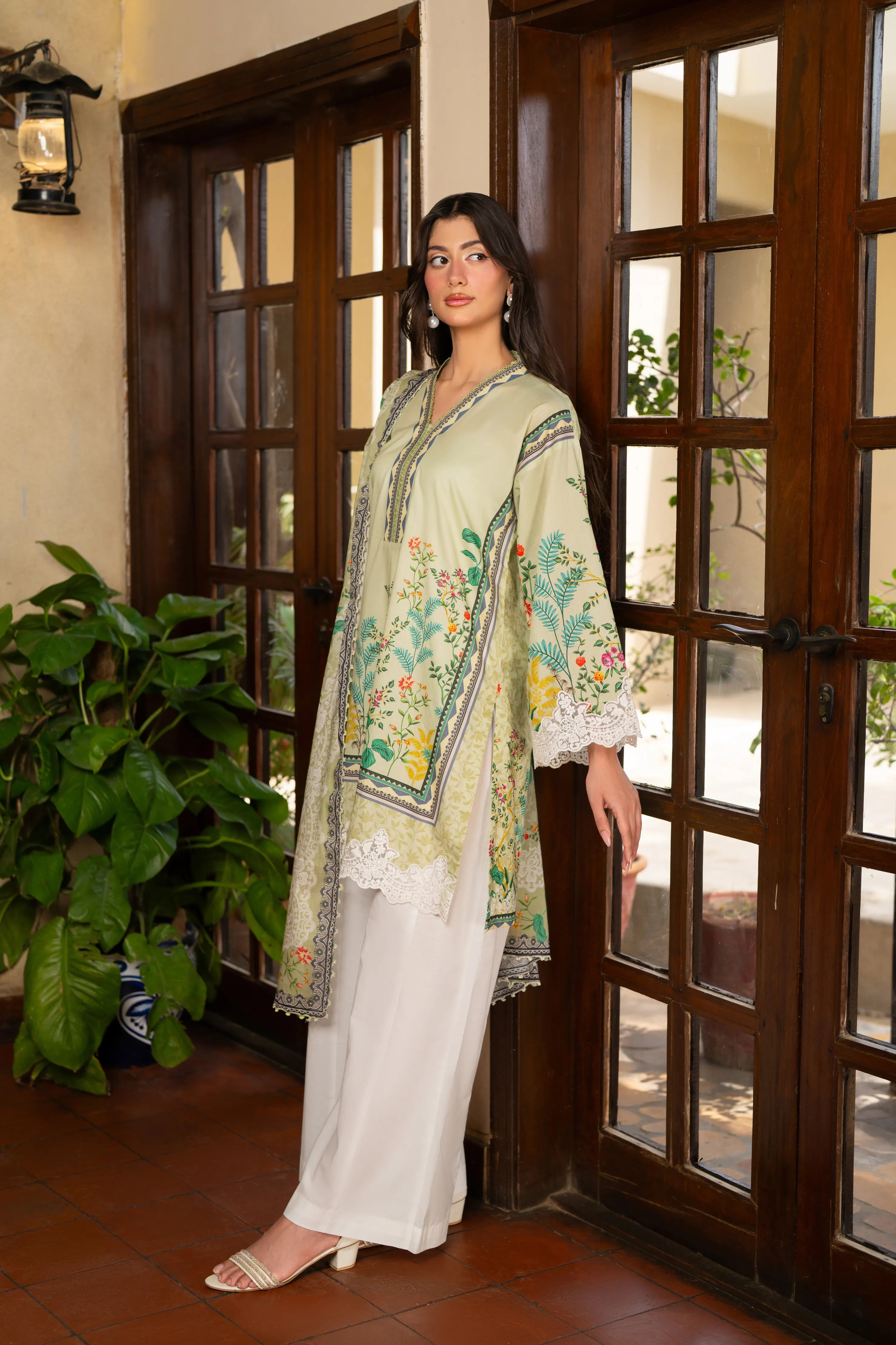 Sage Reverie | 3 Piece Printed Suit