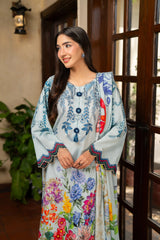 Azure Garden | 3 Piece Printed Suit