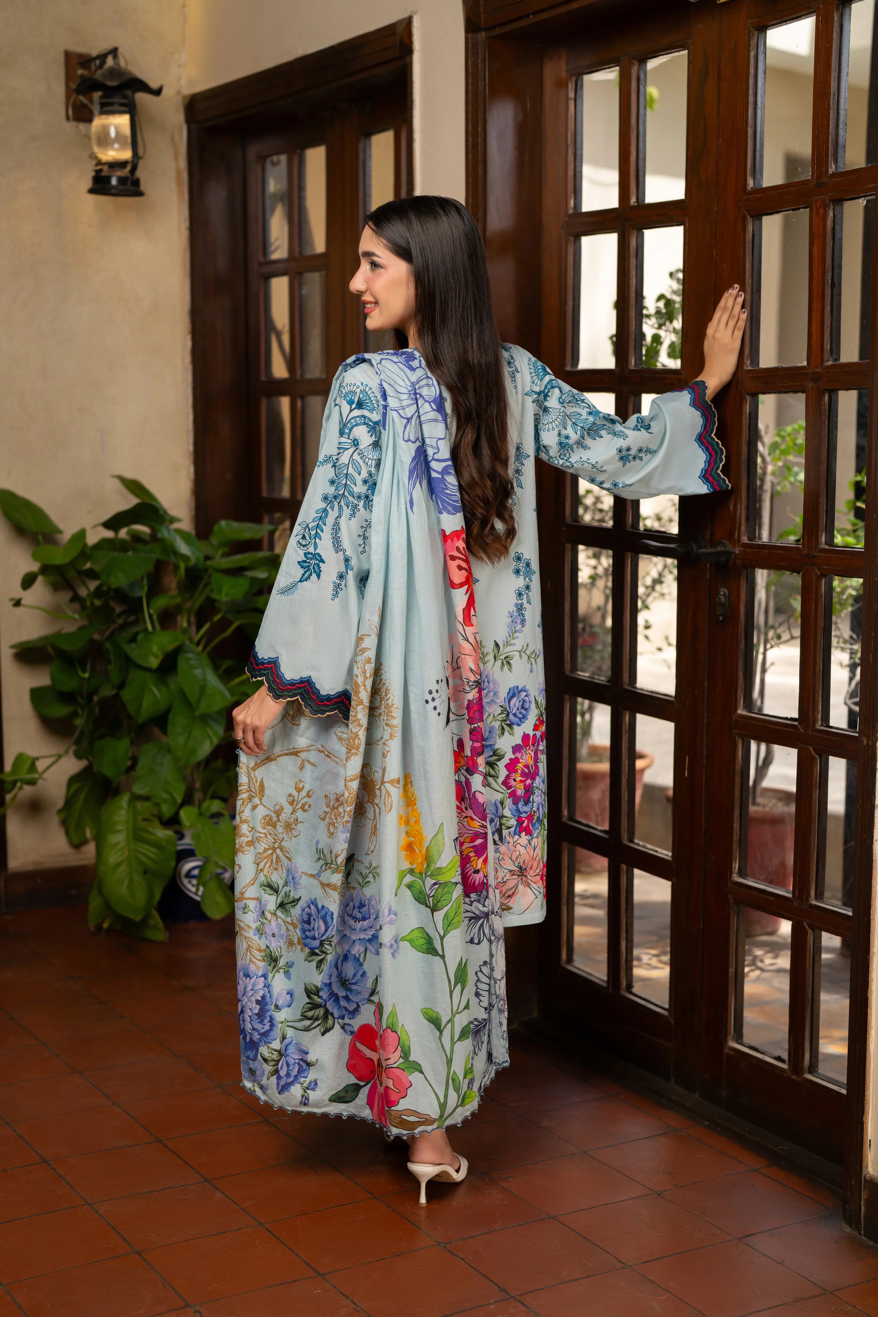 Azure Garden | 3 Piece Printed Suit