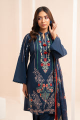 Elegant Bloom (Navy Blue) 3-piece