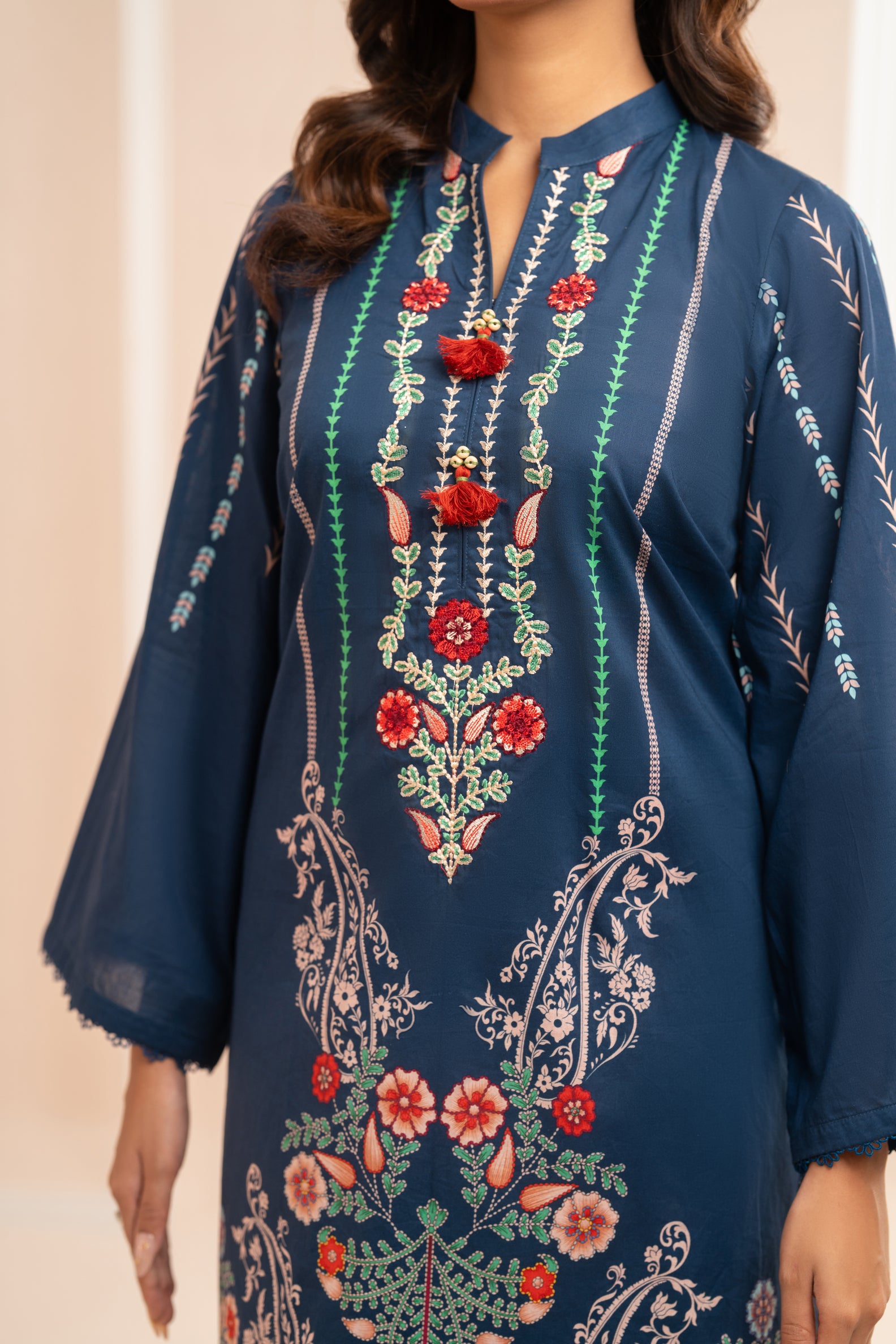 Elegant Bloom (Navy Blue) 3-piece