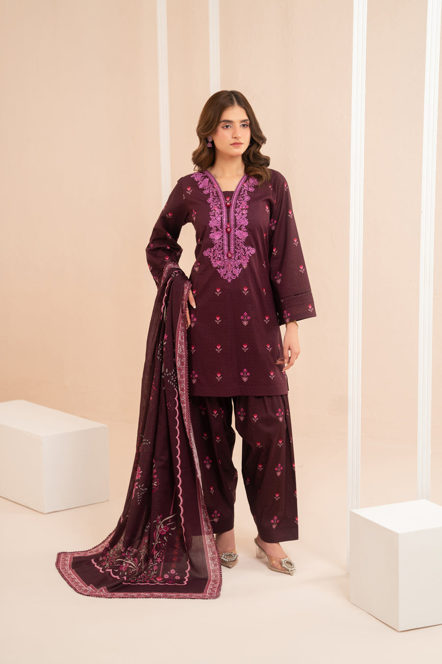 Royal Maroon 3-piece