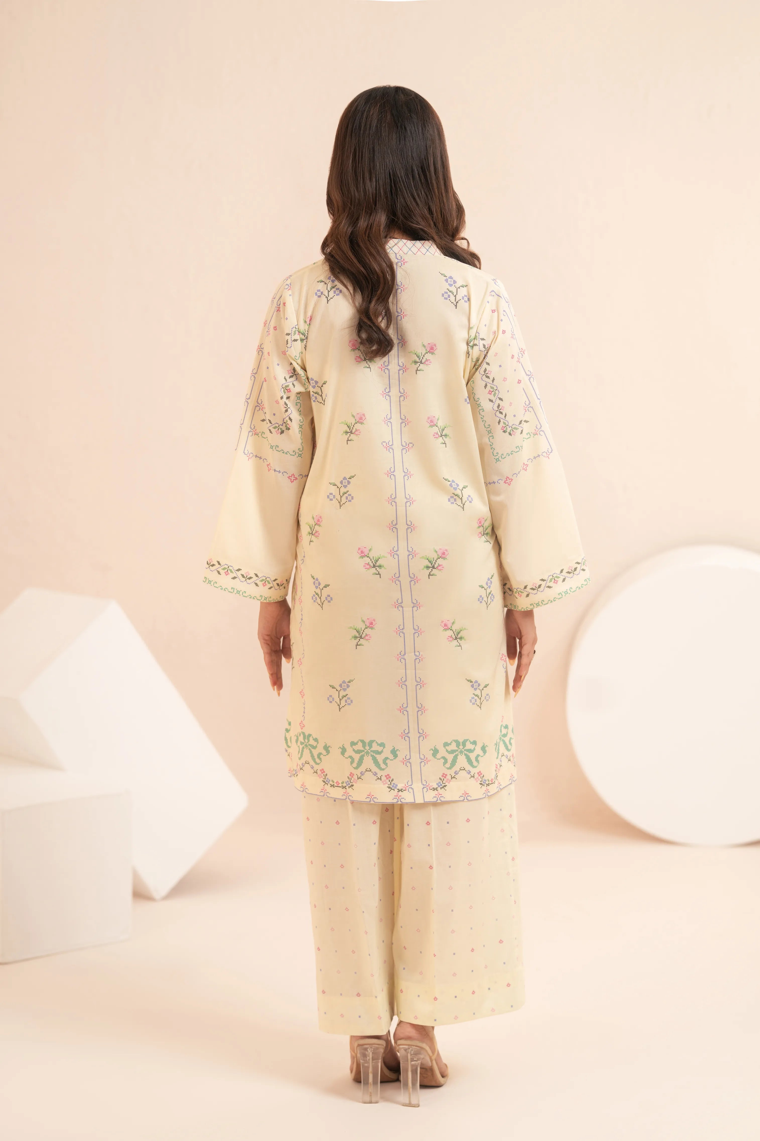 Pastel Elegance 2-Piece Stitched