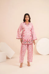Pink Floral Stitched